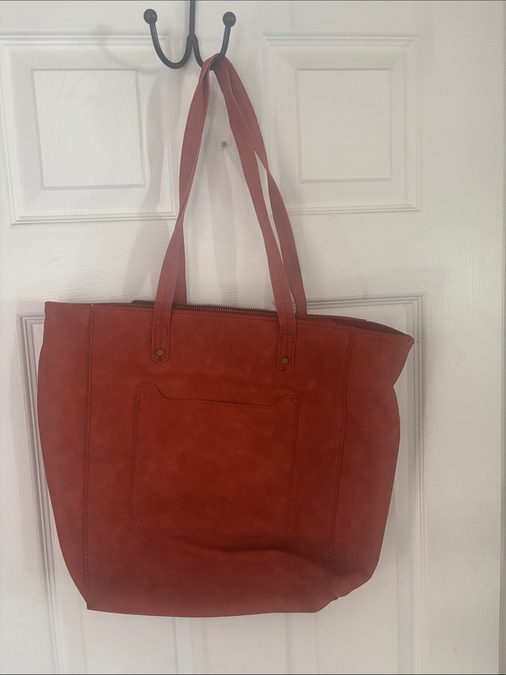 Women's Burnt Orange Suede Tote Bag - Classic Everyday Carry